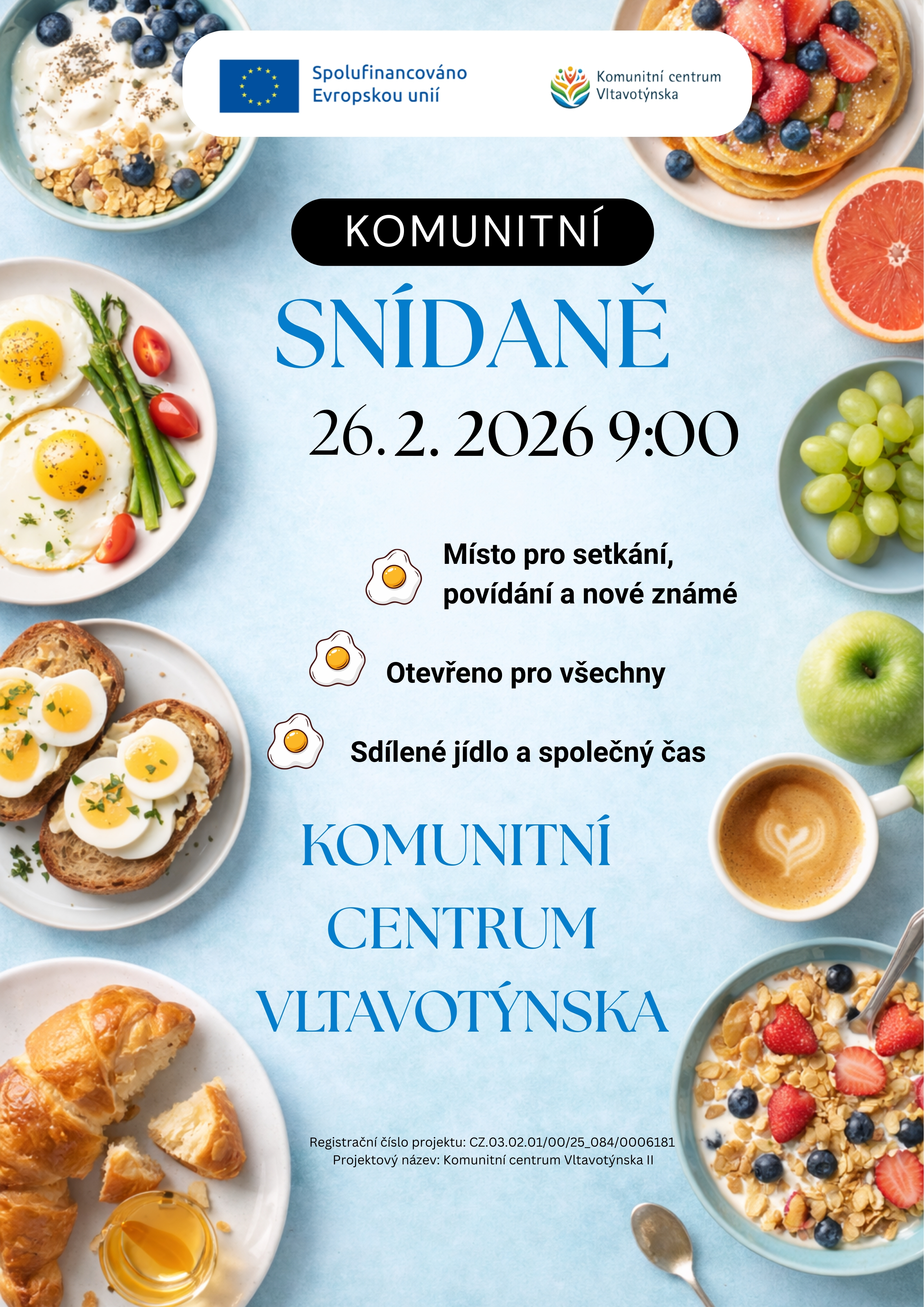 Komunitní snídaně 26. 2. 2026 9:00
