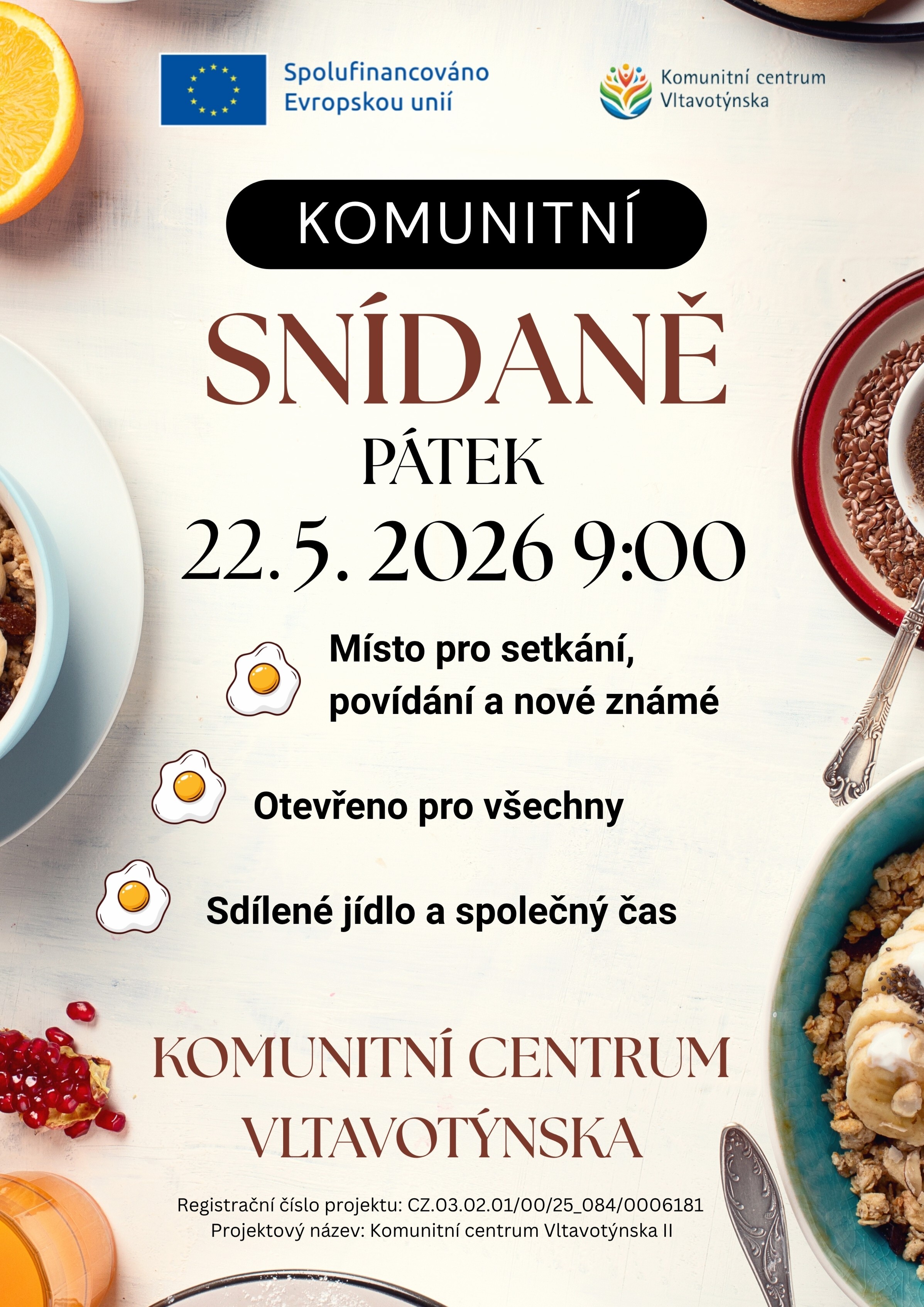 Komunitní snídaně 22. 5. 2026 9:00
