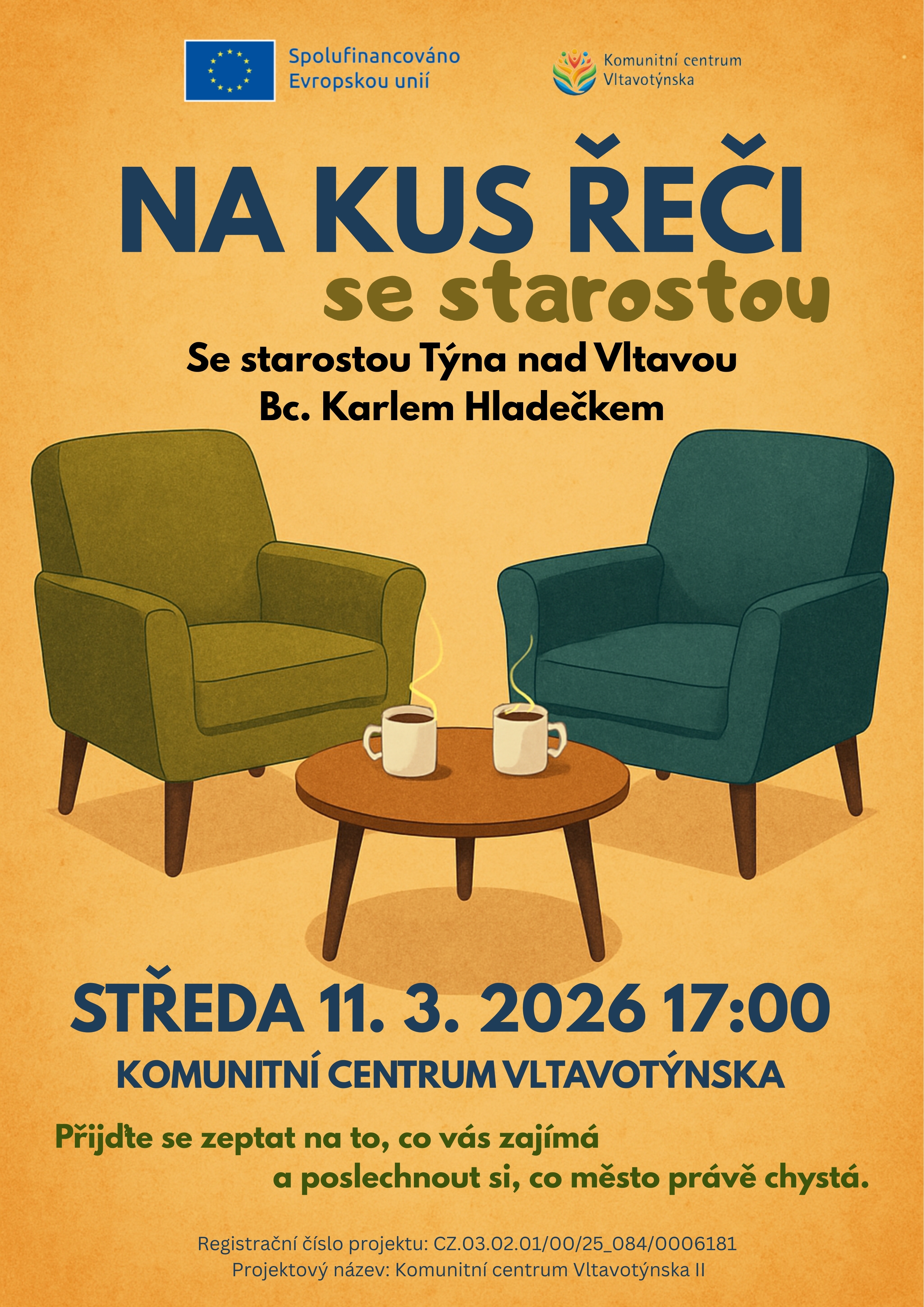 Na kus řeči se starostou Bc. Karlem Hladečkem